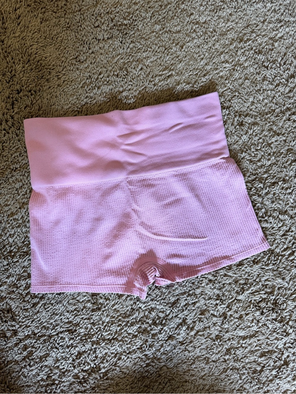 Colsie Lilac Ribbed High-Waist Bike Shorts